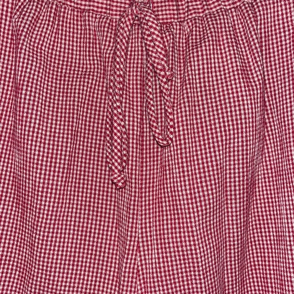 ❤️4 for 25 knit 2 piece set burgundy with plaid shorts 16-18 plus - Picture 4 of 4